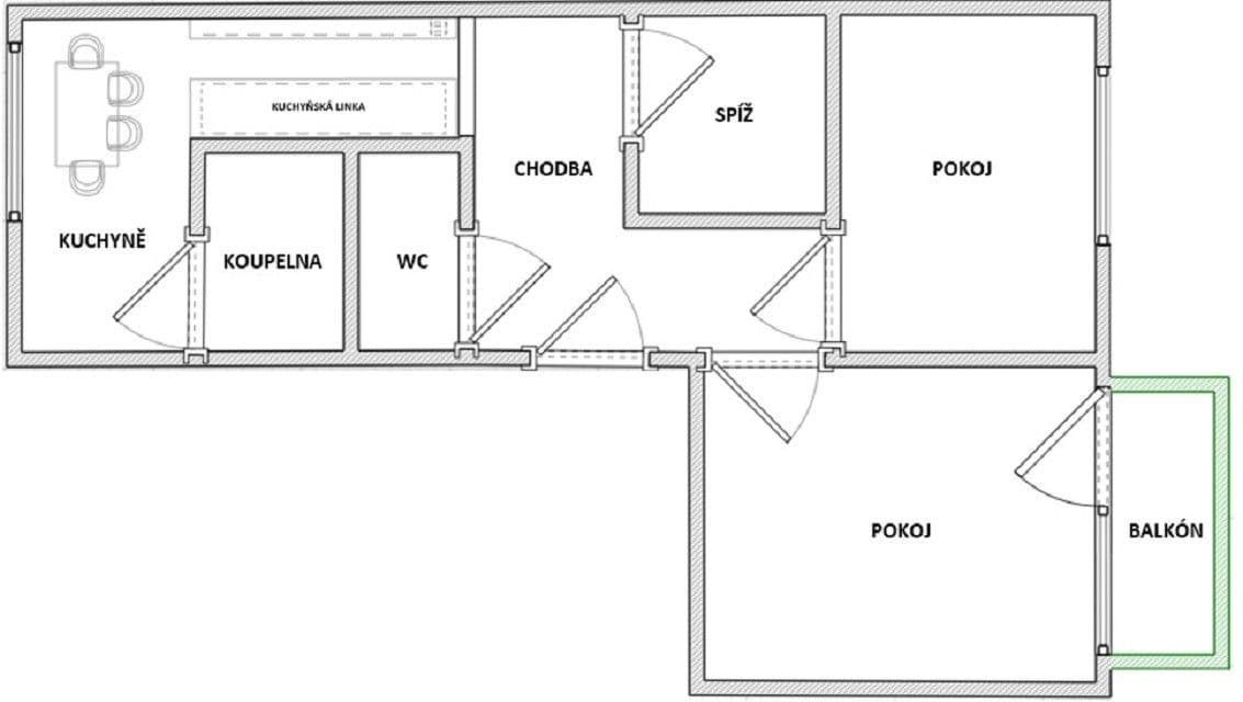 Pronájem bytu 2+1 55 m², Urbánkova, Brno, Jihomoravský kraj Pronájem bytu 2+1 55 m², Urbánkova, Brno, Jihomoravský kraj