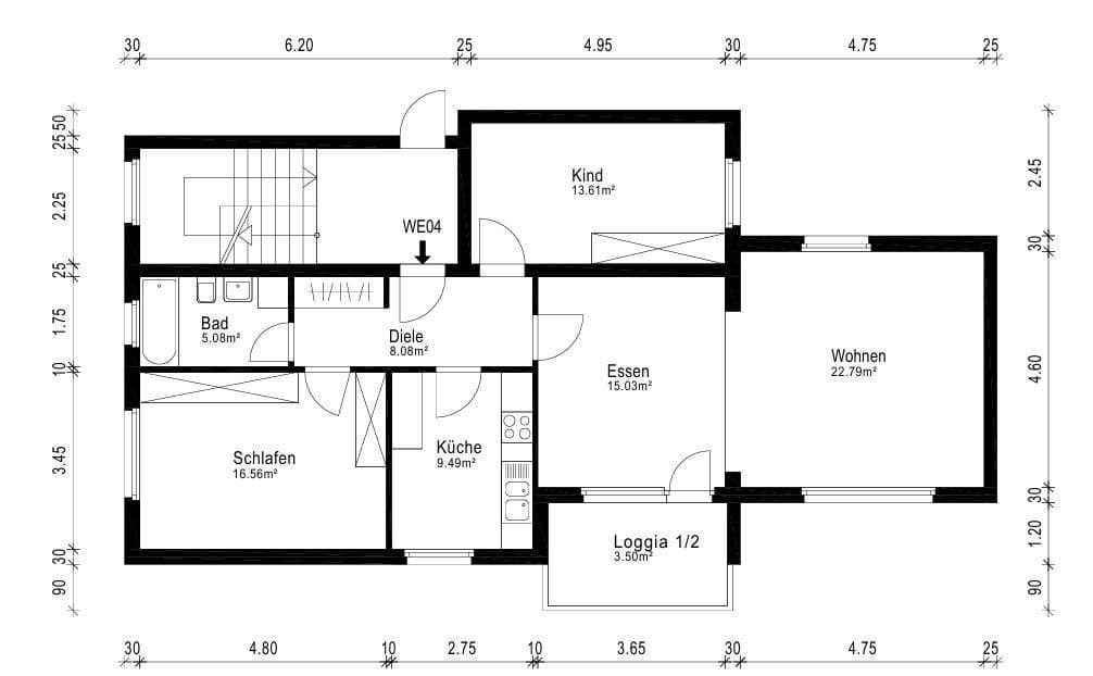 Pronájem bytu 3+kk 95 m², Zeisigstraße 15, Essen, Severní Porýní-Vestfálsko Pronájem bytu 3+kk 95 m², Zeisigstraße 15, Essen, Severní Porýní-Vestfálsko