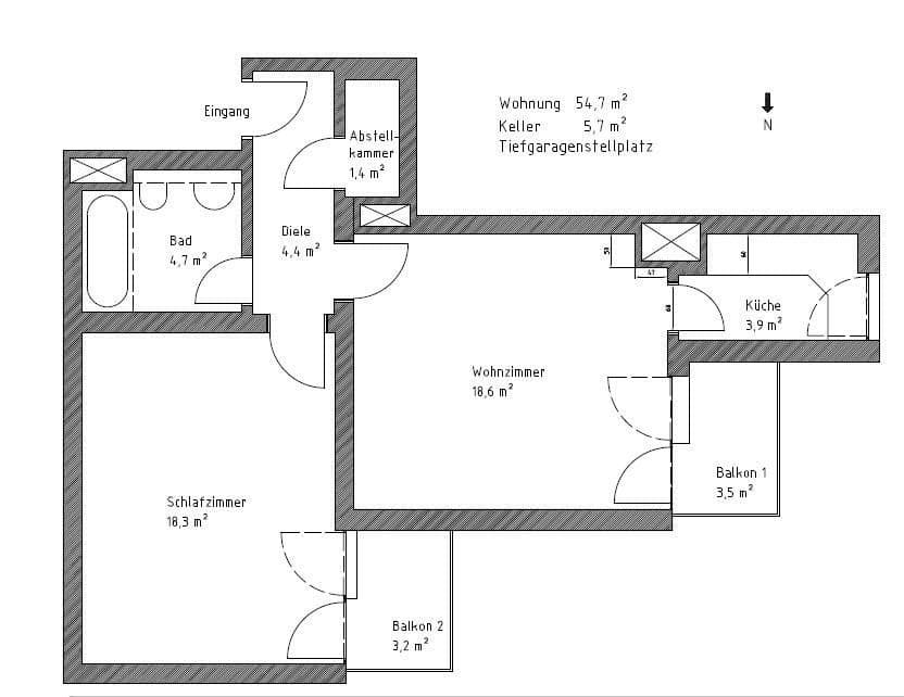 Prodej bytu 2+1 55 m², Waldstraße 10, Eichenau, Bavorsko Prodej bytu 2+1 55 m², Waldstraße 10, Eichenau, Bavorsko