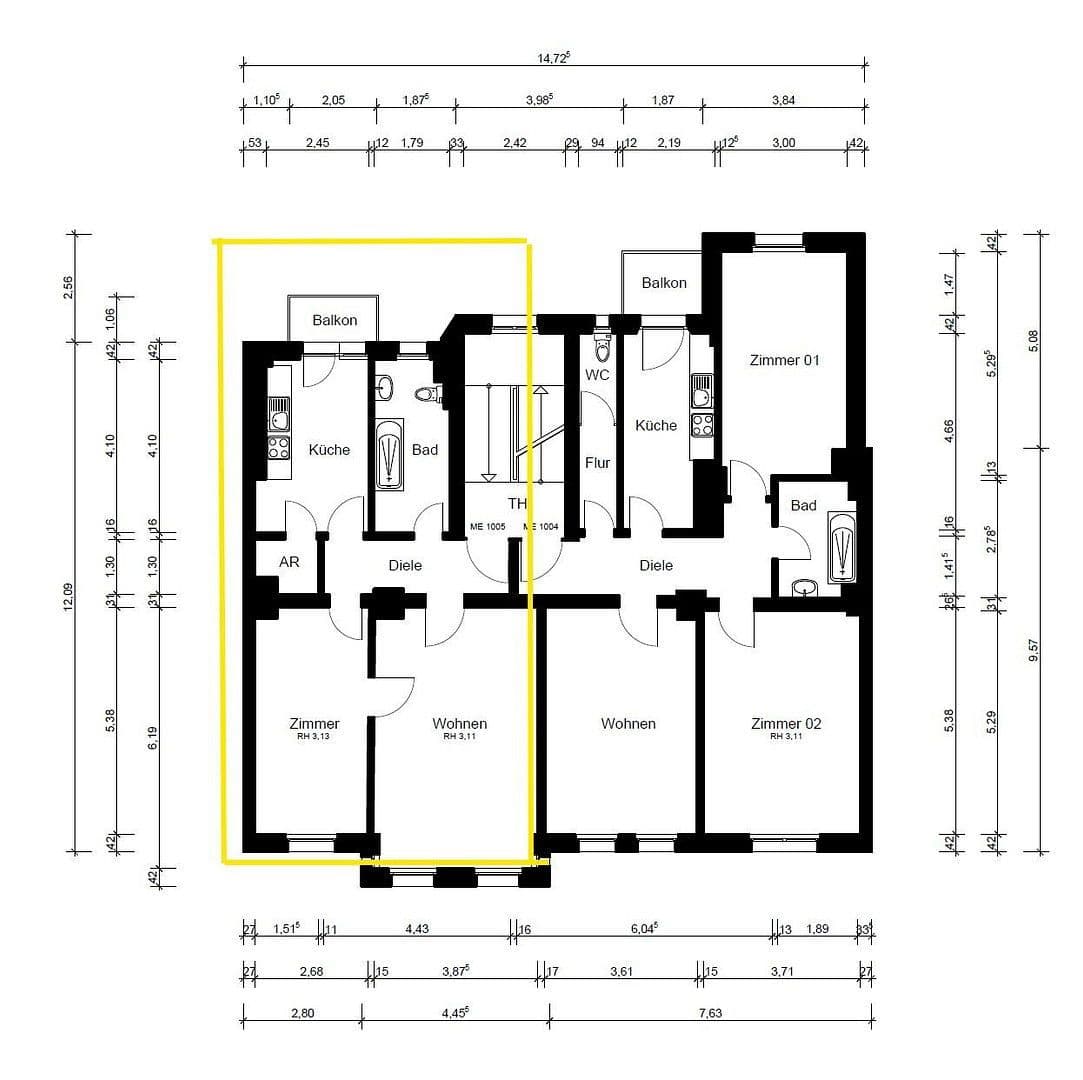 Prodej bytu 2+1 65 m², Schreyerstraße 16, Nürnberg, Bavorsko Prodej bytu 2+1 65 m², Schreyerstraße 16, Nürnberg, Bavorsko