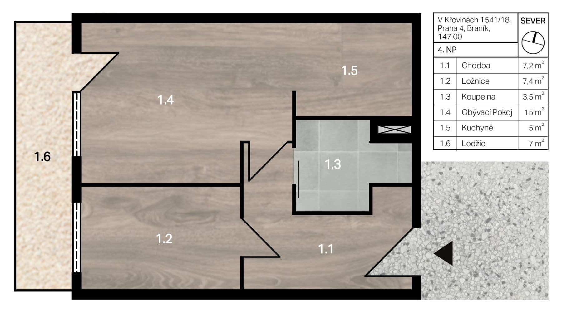 Prodej bytu 2+1 46 m², V křovinách, Praha, Praha Prodej bytu 2+1 46 m², V křovinách, Praha, Praha