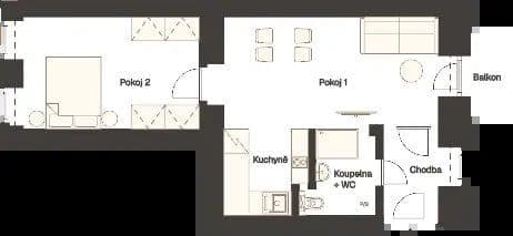 Pronájem bytu 2+1 54 m², Svatoslavova, Praha, Praha Pronájem bytu 2+1 54 m², Svatoslavova, Praha, Praha