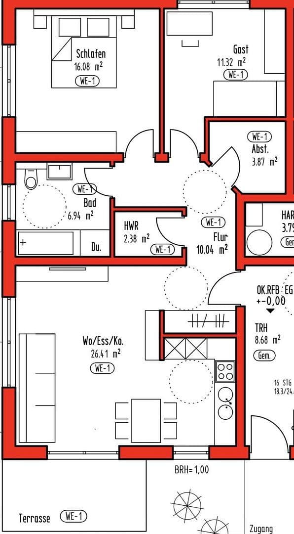 Prodej bytu 3+1 79 m², Rülzheim, Porýní-Falc Prodej bytu 3+1 79 m², Rülzheim, Porýní-Falc