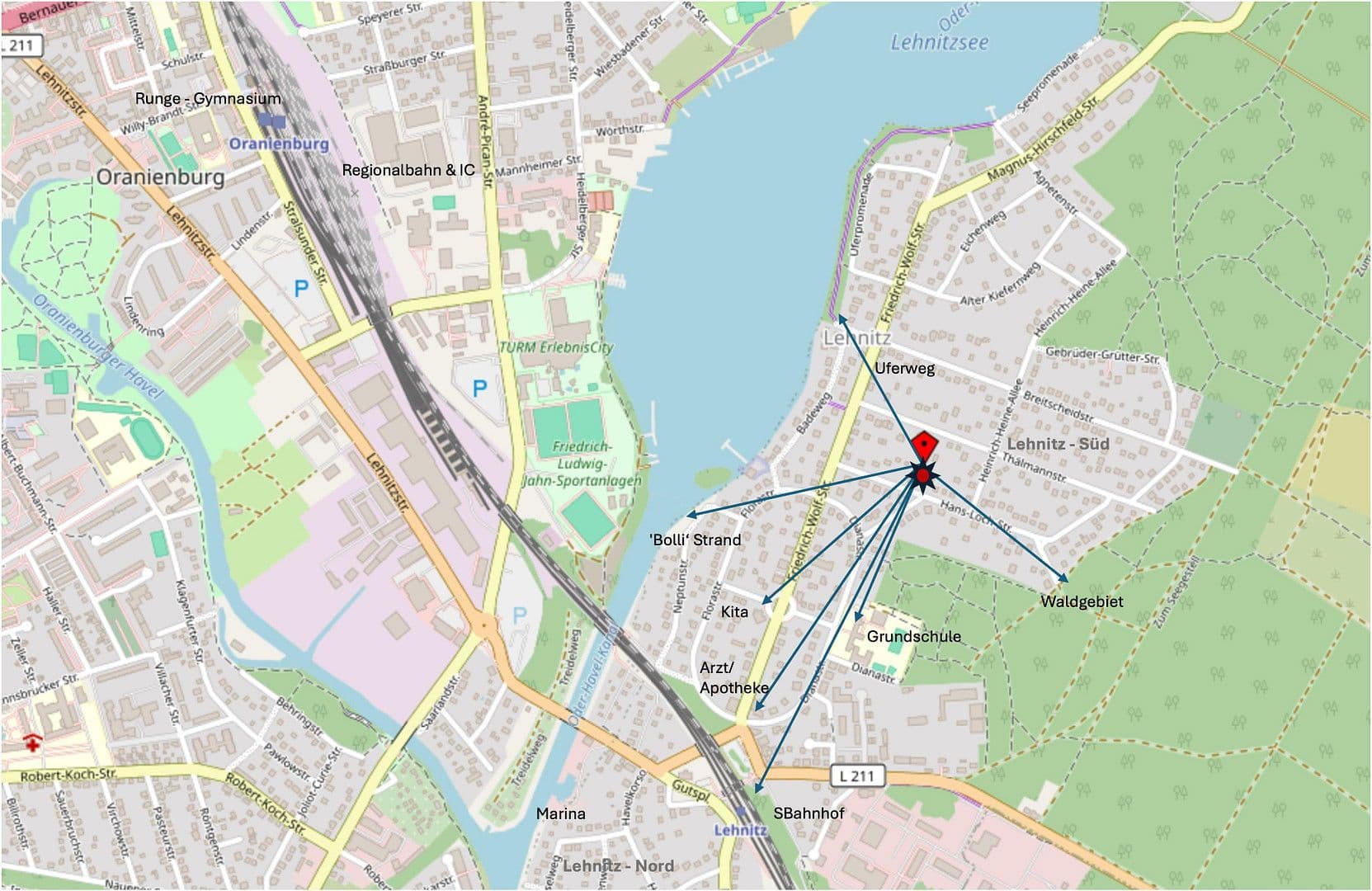 Prodej pozemku 537 m², Hans-Loch-Strasse 10, Oranienburg, Braniborsko Prodej pozemku 537 m², Hans-Loch-Strasse 10, Oranienburg, Braniborsko