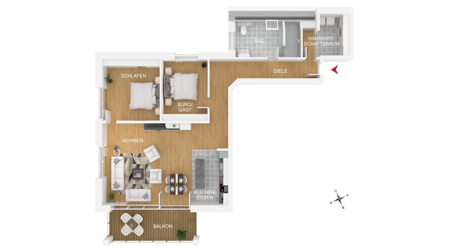 Pronájem bytu 3+1 110 m², Niedersachsenstr. 2, Hüde, Dolní Sasko Pronájem bytu 3+1 110 m², Niedersachsenstr. 2, Hüde, Dolní Sasko