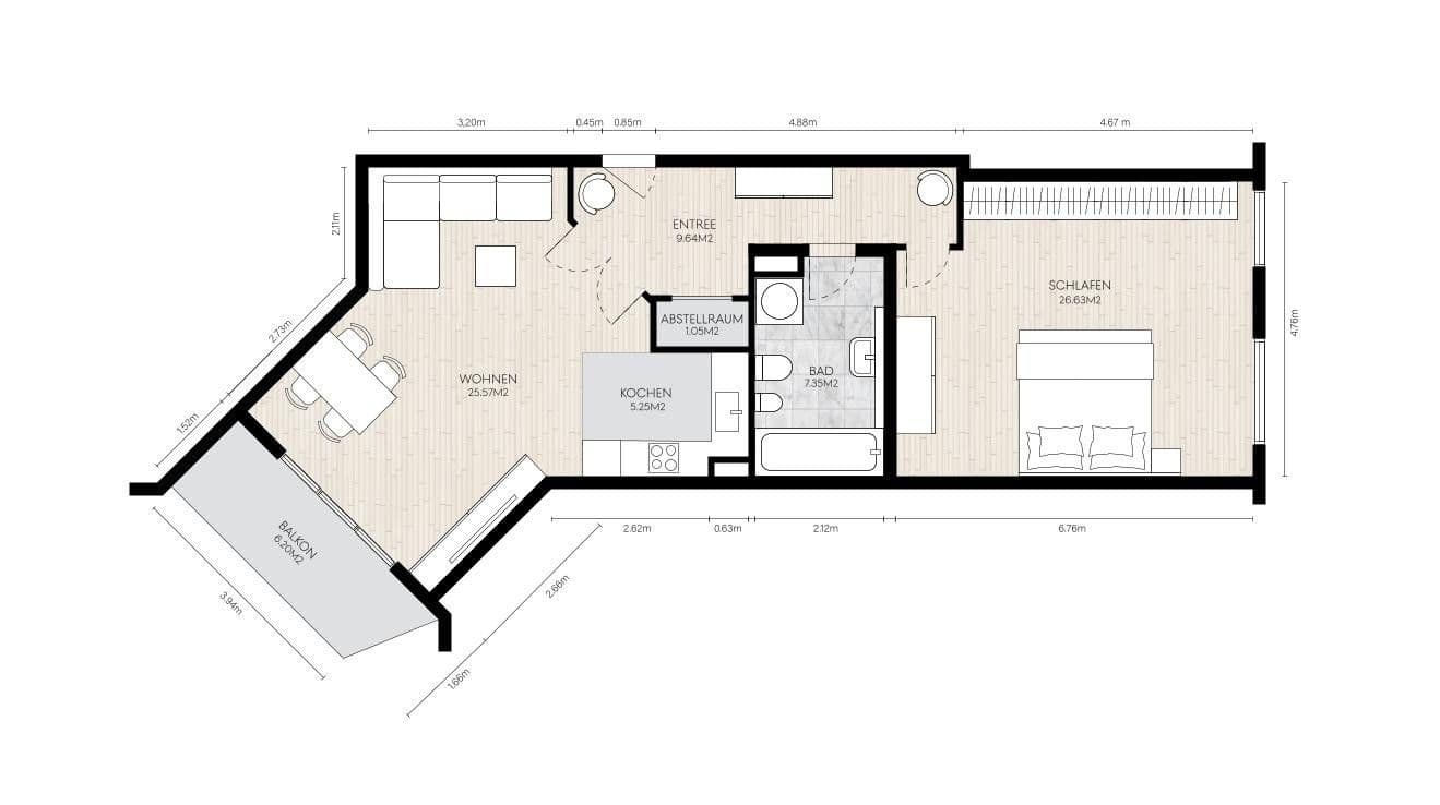 Prodej bytu 2+1 79 m², Hamburg, Hamburg Prodej bytu 2+1 79 m², Hamburg, Hamburg