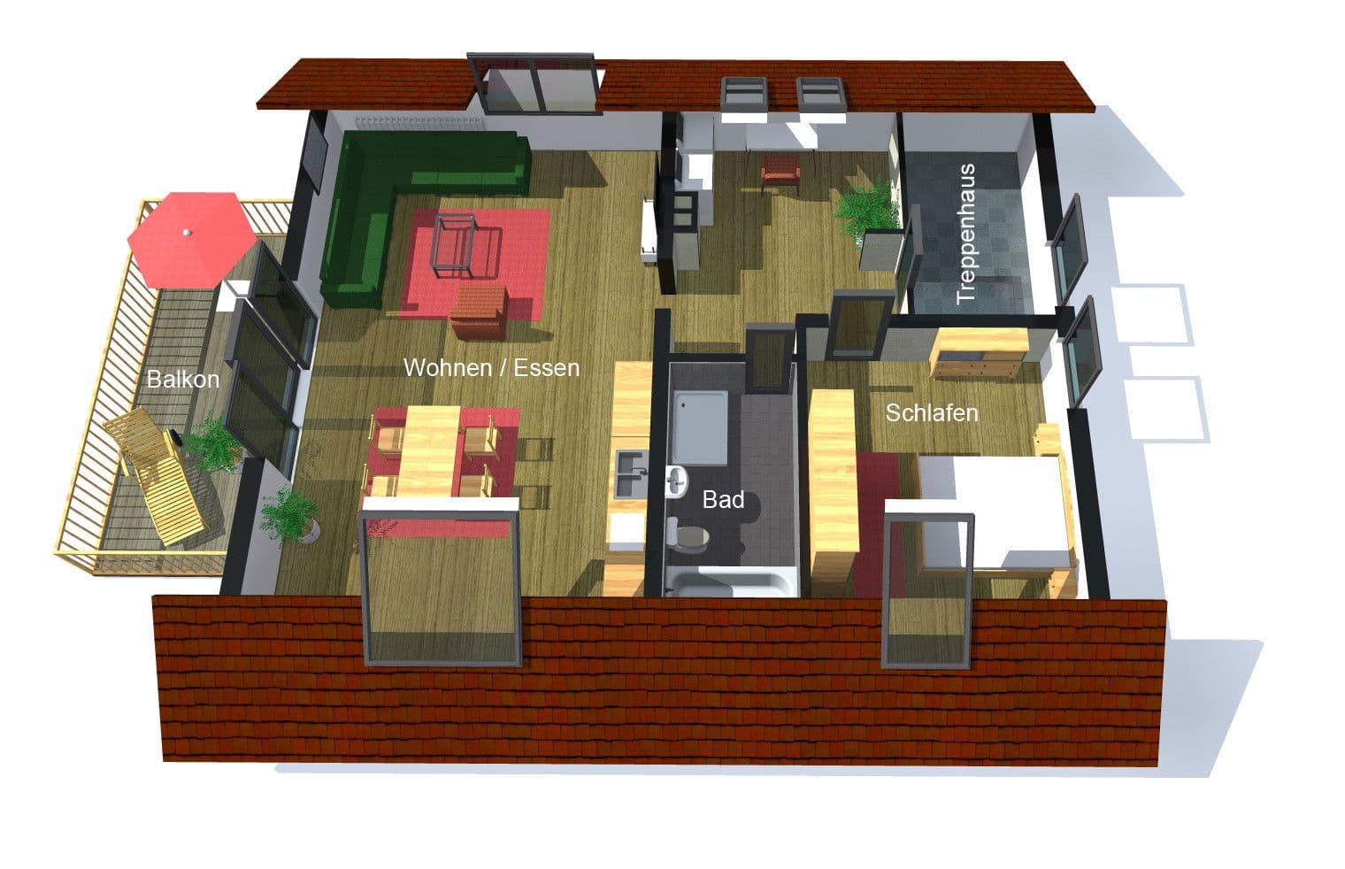 Pronájem bytu 2+1 80 m², Sonnenweg 16, Bad Harzburg, Dolní Sasko Pronájem bytu 2+1 80 m², Sonnenweg 16, Bad Harzburg, Dolní Sasko