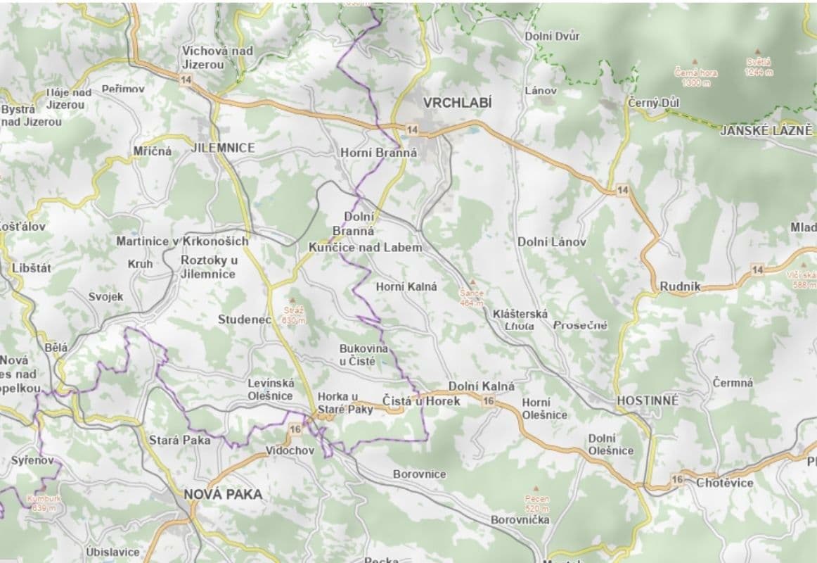 Prodej pozemku 3.492 m², Čistá u Horek, Liberecký kraj Prodej pozemku 3.492 m², Čistá u Horek, Liberecký kraj