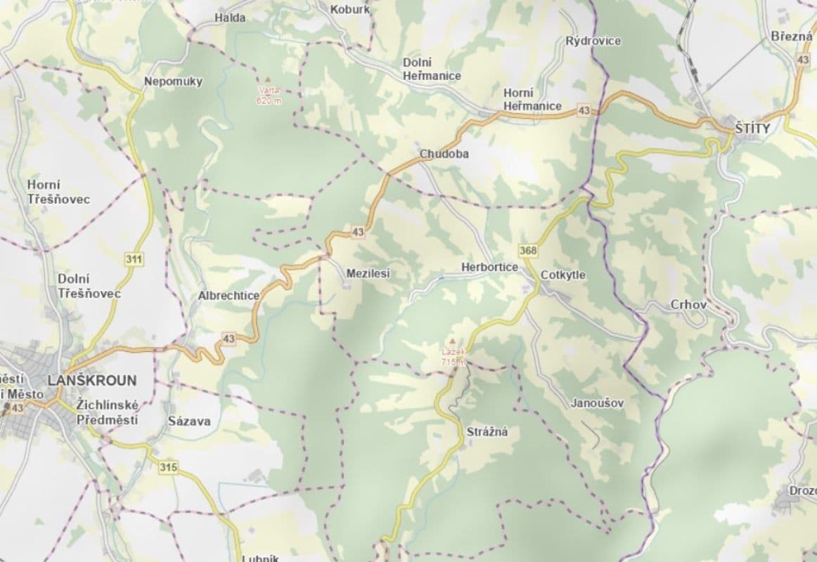 Prodej pozemku 1.703 m², Cotkytle, Pardubický kraj Prodej pozemku 1.703 m², Cotkytle, Pardubický kraj