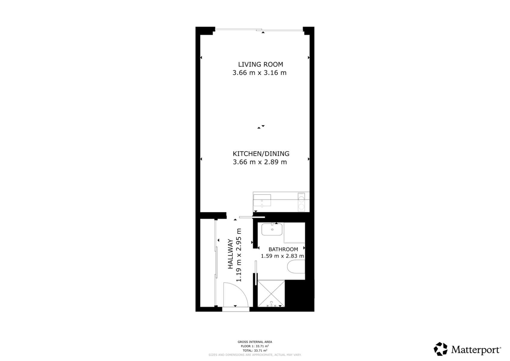 Pronájem bytu 1+kk 33 m², Českomoravská, Praha, Praha Pronájem bytu 1+kk 33 m², Českomoravská, Praha, Praha