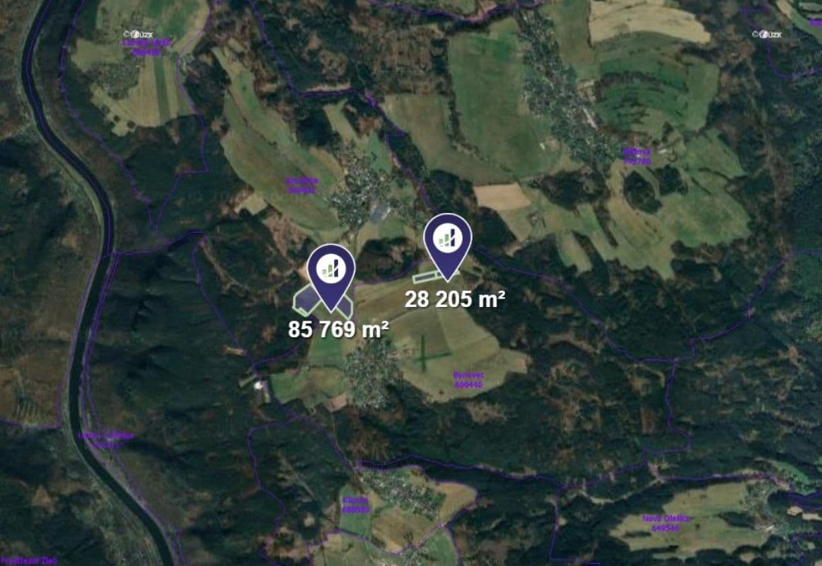 Prodej pozemku 18.996 m², Bynovec, Ústecký kraj Prodej pozemku 18.996 m², Bynovec, Ústecký kraj