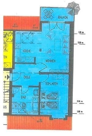 Pronájem bytu 2+1 53 m², Leipzig, Sasko Pronájem bytu 2+1 53 m², Leipzig, Sasko