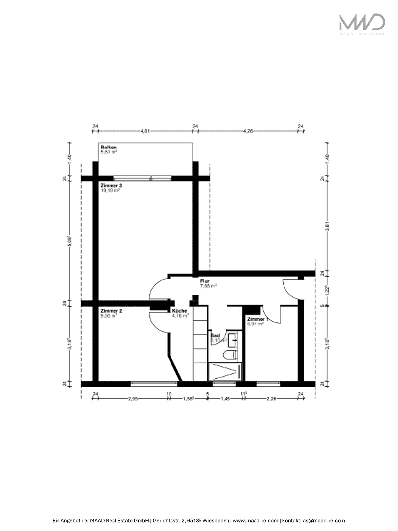 Prodej bytu 3+1 55 m², Mainz, Porýní-Falc Prodej bytu 3+1 55 m², Mainz, Porýní-Falc