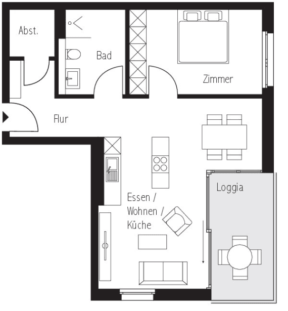 Pronájem bytu 2+1 65 m², Herbststraße.21, Heilbronn, Bádensko-Württembersko Pronájem bytu 2+1 65 m², Herbststraße.21, Heilbronn, Bádensko-Württembersko
