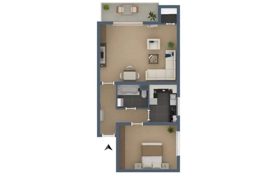 Pronájem bytu 2+1 55 m², Am Kreuzstein 49, Maintal, Hessen Pronájem bytu 2+1 55 m², Am Kreuzstein 49, Maintal, Hessen