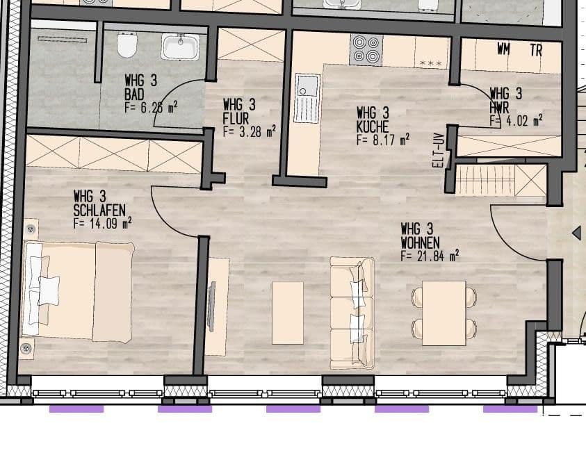 Pronájem bytu 2+1 57 m², Ledebourstraße 2-3, Diepholz, Dolní Sasko Pronájem bytu 2+1 57 m², Ledebourstraße 2-3, Diepholz, Dolní Sasko