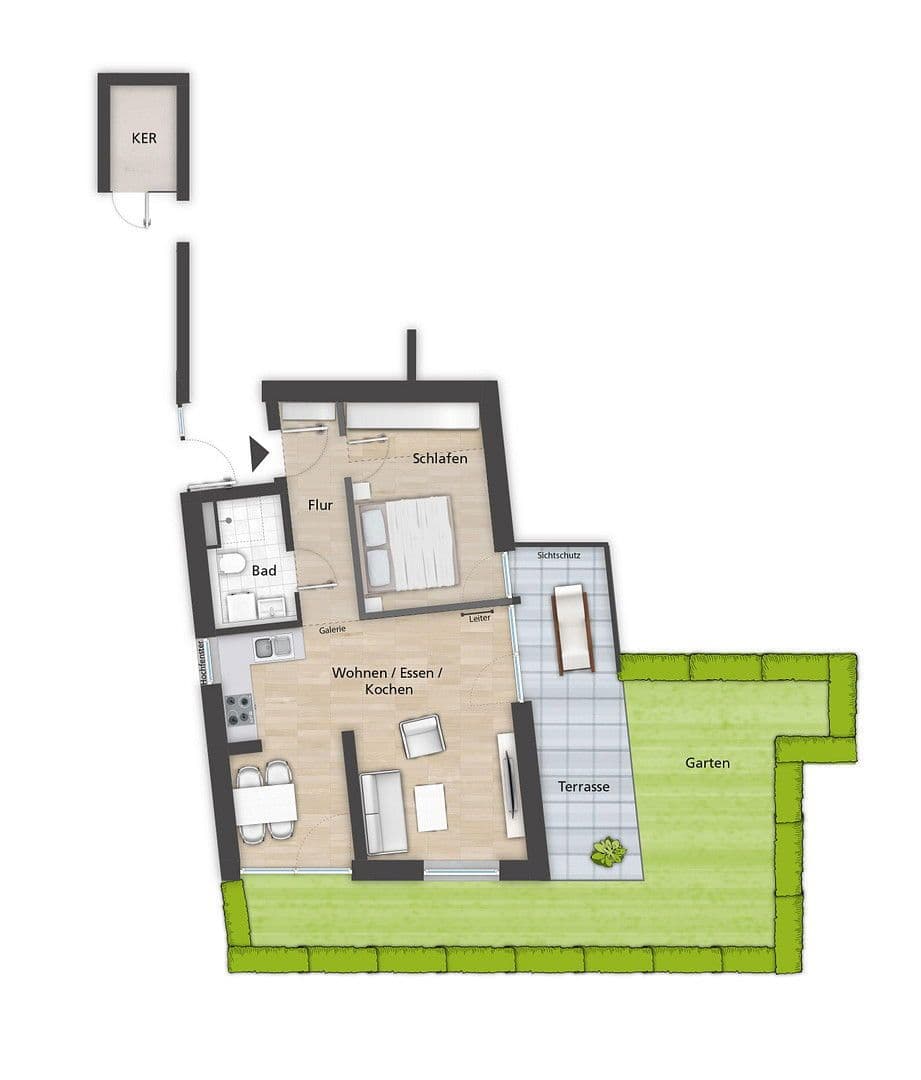 Pronájem bytu 2+1 70 m², Lorenz-Krapp-Straße 25, Bamberg, Bavorsko Pronájem bytu 2+1 70 m², Lorenz-Krapp-Straße 25, Bamberg, Bavorsko