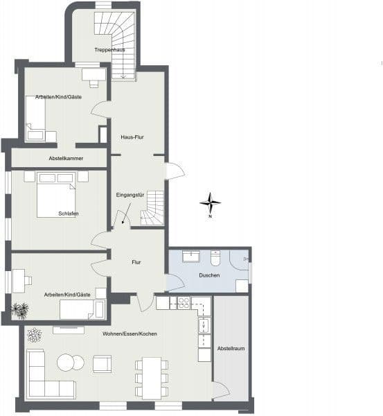 Pronájem bytu 3+1 79 m², Brookredder 2, Traventhal, Šlesvicko-Holštýnsko Pronájem bytu 3+1 79 m², Brookredder 2, Traventhal, Šlesvicko-Holštýnsko