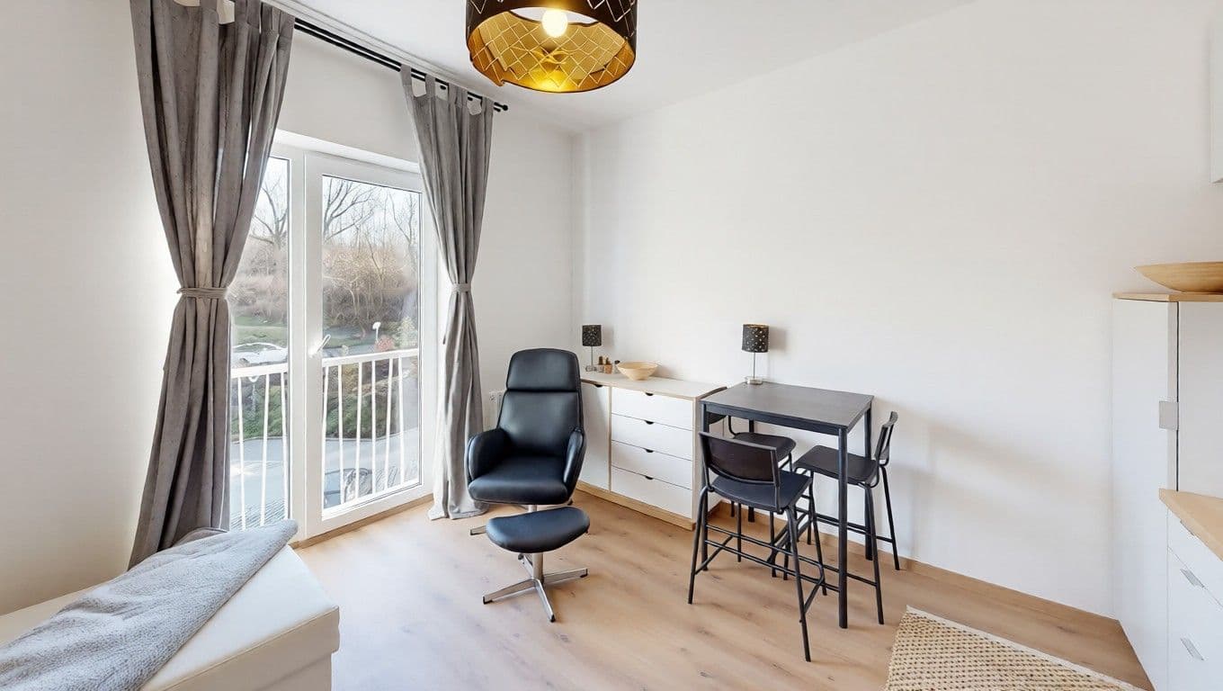 Pronájem bytu 1+kk 22 m², V Kněžívce, Tuchoměřice, Středočeský kraj Pronájem bytu 1+kk 22 m², V Kněžívce, Tuchoměřice, Středočeský kraj