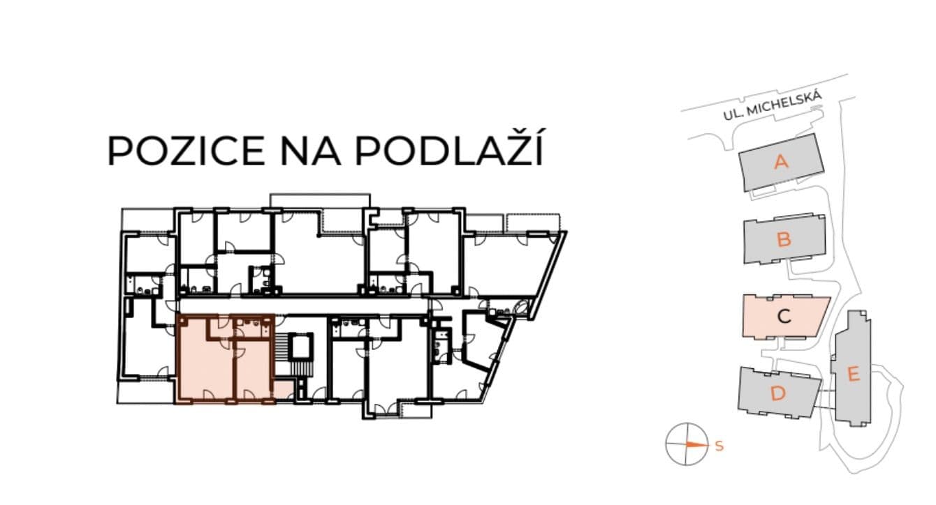 Pronájem bytu 2+kk 60 m², Michelská, Praha, Praha Pronájem bytu 2+kk 60 m², Michelská, Praha, Praha