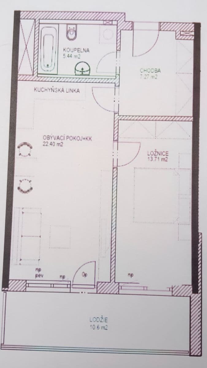 Pronájem bytu 2+kk 59 m², Svitákova, Praha, Praha Pronájem bytu 2+kk 59 m², Svitákova, Praha, Praha