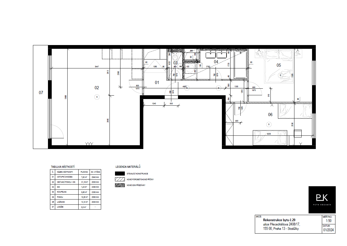 Prodej bytu 3+kk 76 m², Přecechtělova, Praha, Praha Prodej bytu 3+kk 76 m², Přecechtělova, Praha, Praha