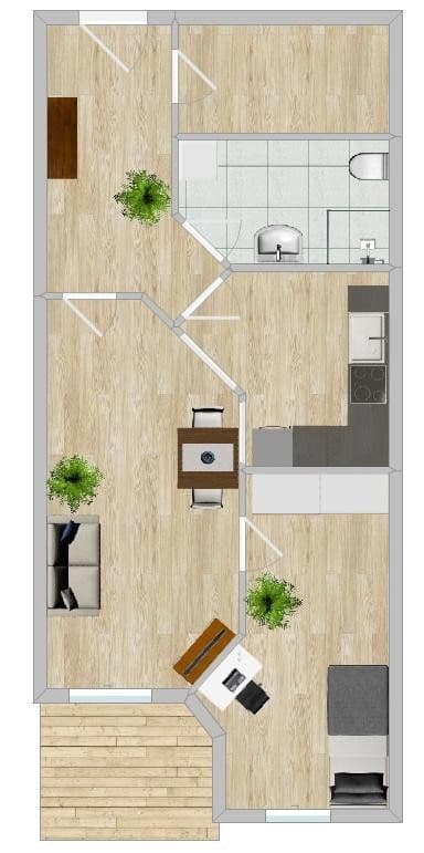 Pronájem bytu 2+1 52 m², Abendstraße 5a, Magdeburg, Sasko-Anhaltsko Pronájem bytu 2+1 52 m², Abendstraße 5a, Magdeburg, Sasko-Anhaltsko