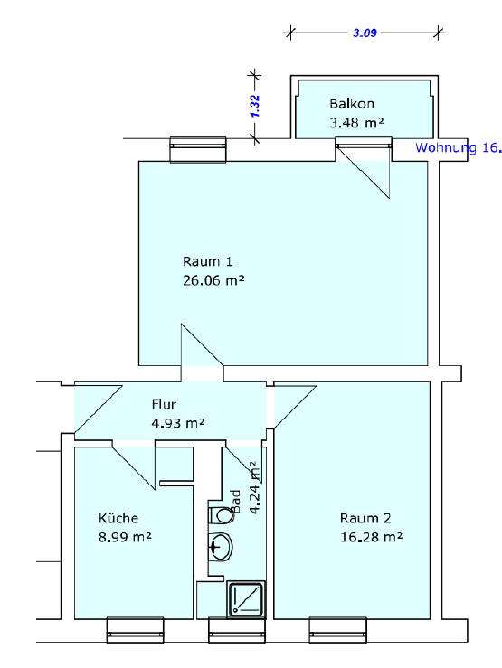 Pronájem bytu 2+1 62 m², Magdeburg, Sasko-Anhaltsko Pronájem bytu 2+1 62 m², Magdeburg, Sasko-Anhaltsko