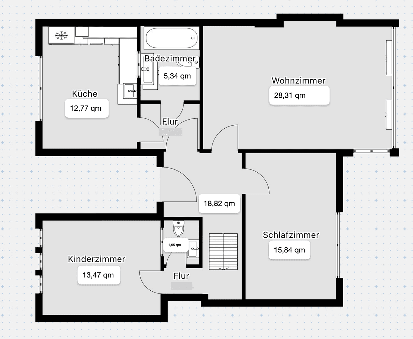 Pronájem bytu 4+1 97 m², Berliner Straße 61, Bernau, Braniborsko Pronájem bytu 4+1 97 m², Berliner Straße 61, Bernau, Braniborsko