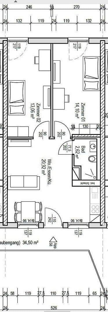 Pronájem bytu 3+1 51 m², Regensburgerstr. 41, Ingolstadt, Bavorsko Pronájem bytu 3+1 51 m², Regensburgerstr. 41, Ingolstadt, Bavorsko