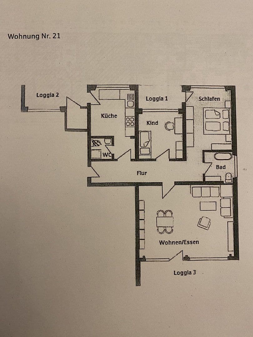 Pronájem bytu 3+1 96 m², Virchowstrasse 17, Siegen, Severní Porýní-Vestfálsko Pronájem bytu 3+1 96 m², Virchowstrasse 17, Siegen, Severní Porýní-Vestfálsko