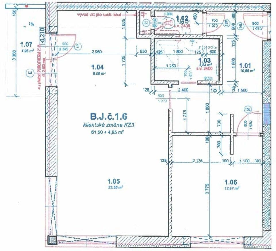 Pronájem bytu 2+kk 67 m², Přeučilova, Praha, Praha Pronájem bytu 2+kk 67 m², Přeučilova, Praha, Praha