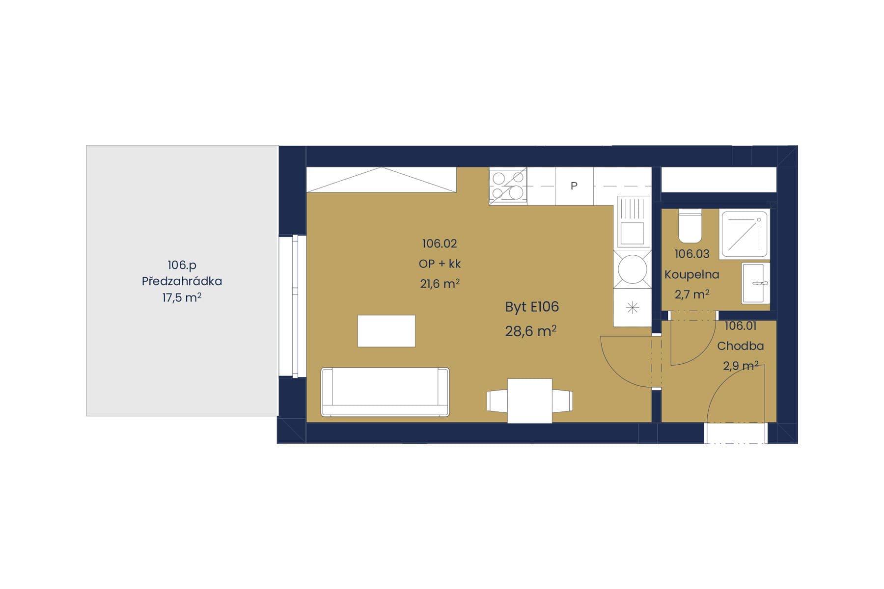 Prodej bytu 1+kk 28 m², Huťská, Kladno, Středočeský kraj Prodej bytu 1+kk 28 m², Huťská, Kladno, Středočeský kraj