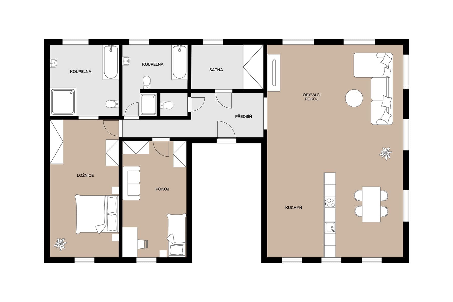 Prodej bytu 3+kk 143 m², Na Vlčovce, Praha, Praha Prodej bytu 3+kk 143 m², Na Vlčovce, Praha, Praha