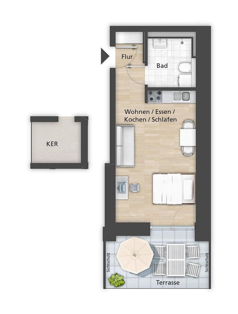 Pronájem bytu 1+1 39 m², Theodor-Mathieu-Straße, Bamberg, Bavorsko Pronájem bytu 1+1 39 m², Theodor-Mathieu-Straße, Bamberg, Bavorsko