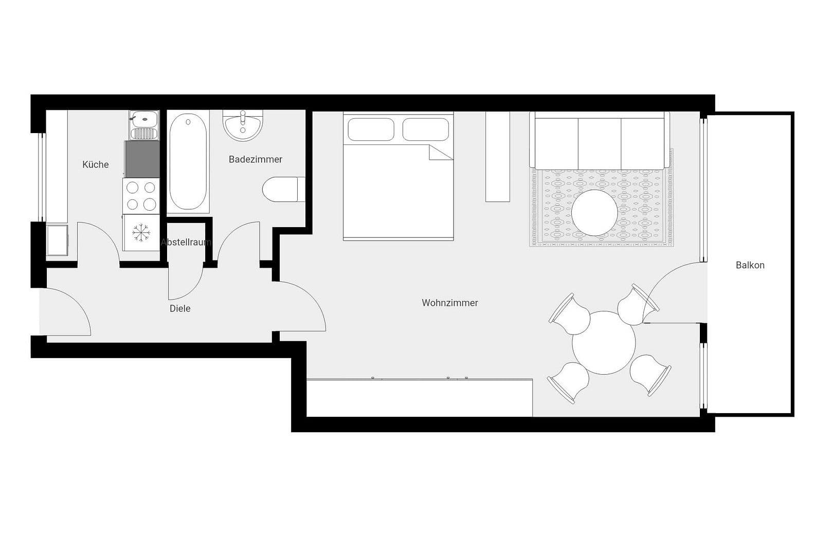 Pronájem bytu 1+1 53 m², Polarweg 9, Hamburg, Hamburg Pronájem bytu 1+1 53 m², Polarweg 9, Hamburg, Hamburg