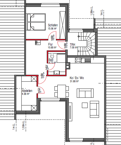 Pronájem bytu 3+1 75 m², Andelweg 7, Wangerland, Dolní Sasko Pronájem bytu 3+1 75 m², Andelweg 7, Wangerland, Dolní Sasko