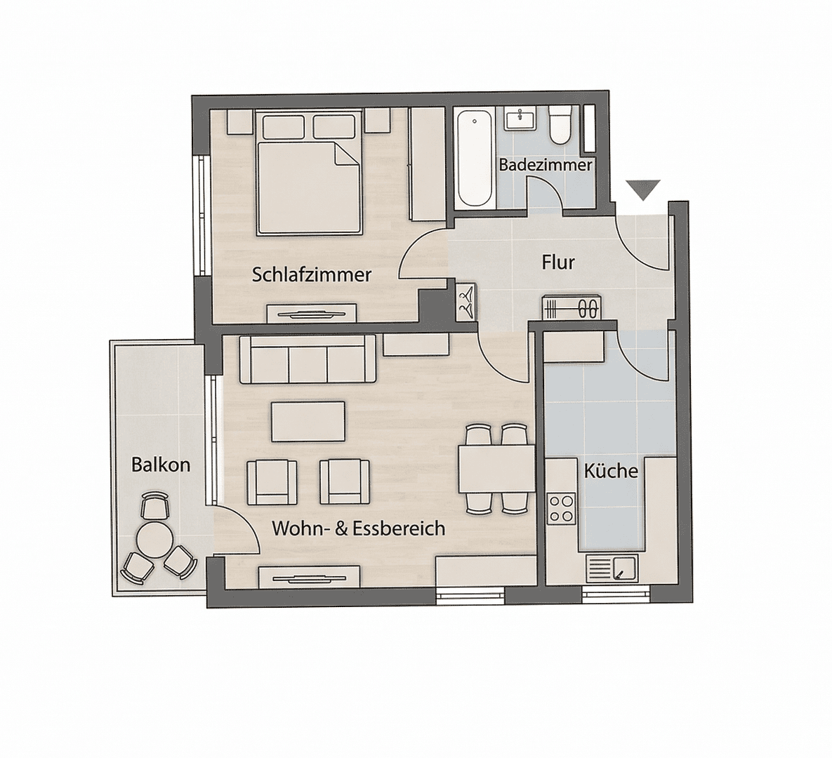 Pronájem bytu 2+1 57 m², Bahnhofstr. 9, Senden, Bavorsko Pronájem bytu 2+1 57 m², Bahnhofstr. 9, Senden, Bavorsko