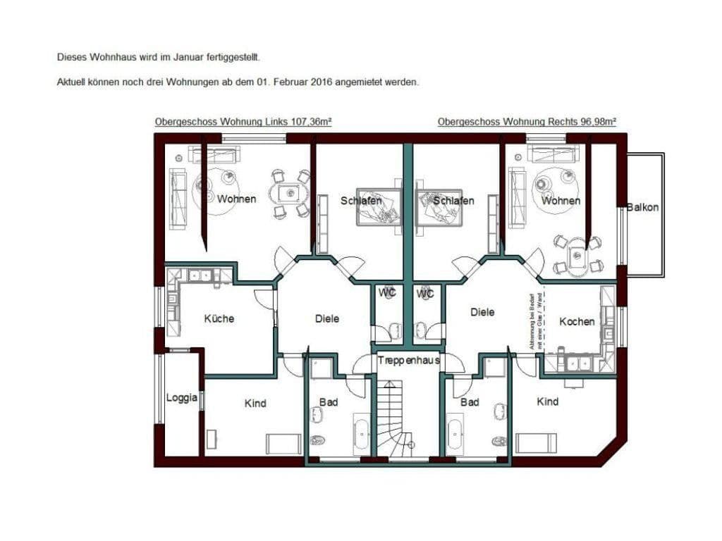 Pronájem bytu 3+1 97 m², Münster, Severní Porýní-Vestfálsko Pronájem bytu 3+1 97 m², Münster, Severní Porýní-Vestfálsko