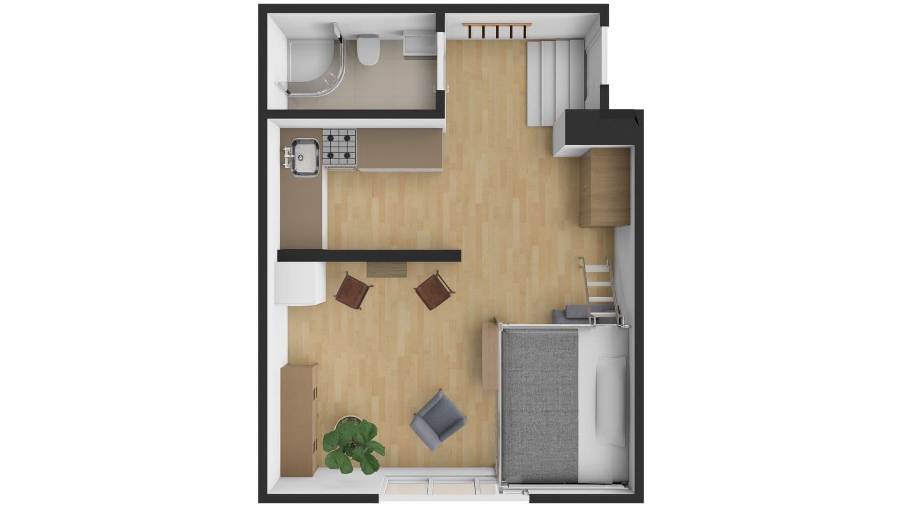 Pronájem bytu 1+kk 32 m², Podskalská, Praha, Praha Pronájem bytu 1+kk 32 m², Podskalská, Praha, Praha
