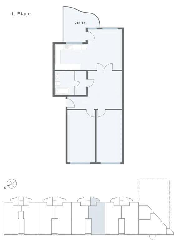 Prodej bytu 3+1 84 m², Am Speicher, 5, Berlin, Berlín Prodej bytu 3+1 84 m², Am Speicher, 5, Berlin, Berlín