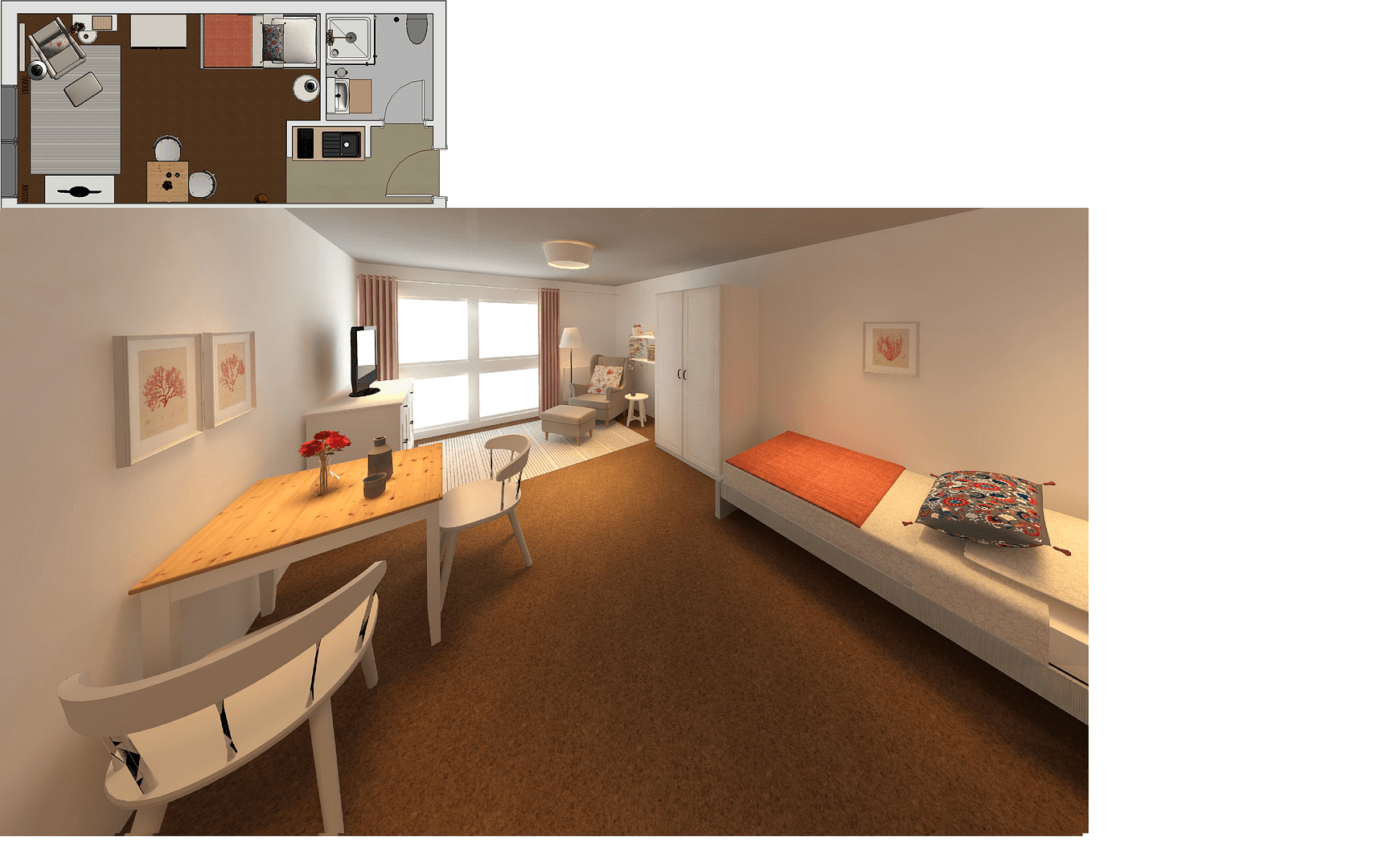 Pronájem bytu 1+kk 28 m², Dresden, Sasko Pronájem bytu 1+kk 28 m², Dresden, Sasko