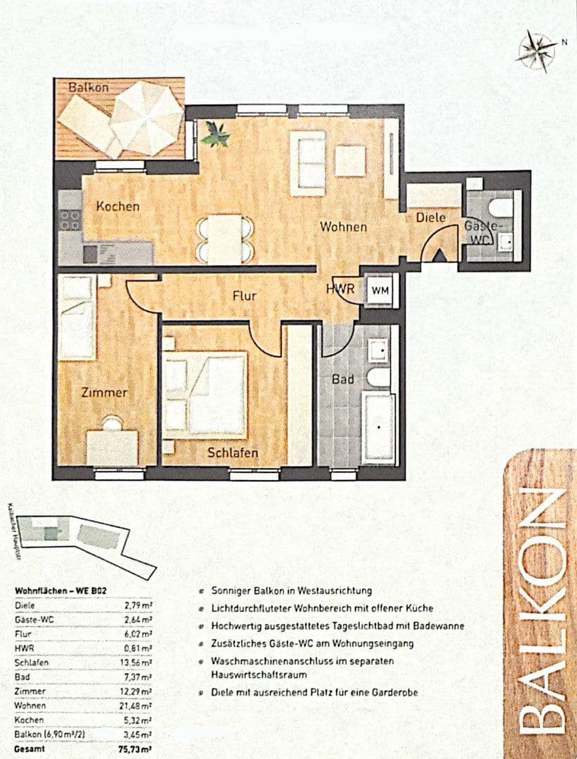 Prodej bytu 3+1 76 m², Frankfurt / Kalbach-Riedberg, Hessen Prodej bytu 3+1 76 m², Frankfurt / Kalbach-Riedberg, Hessen