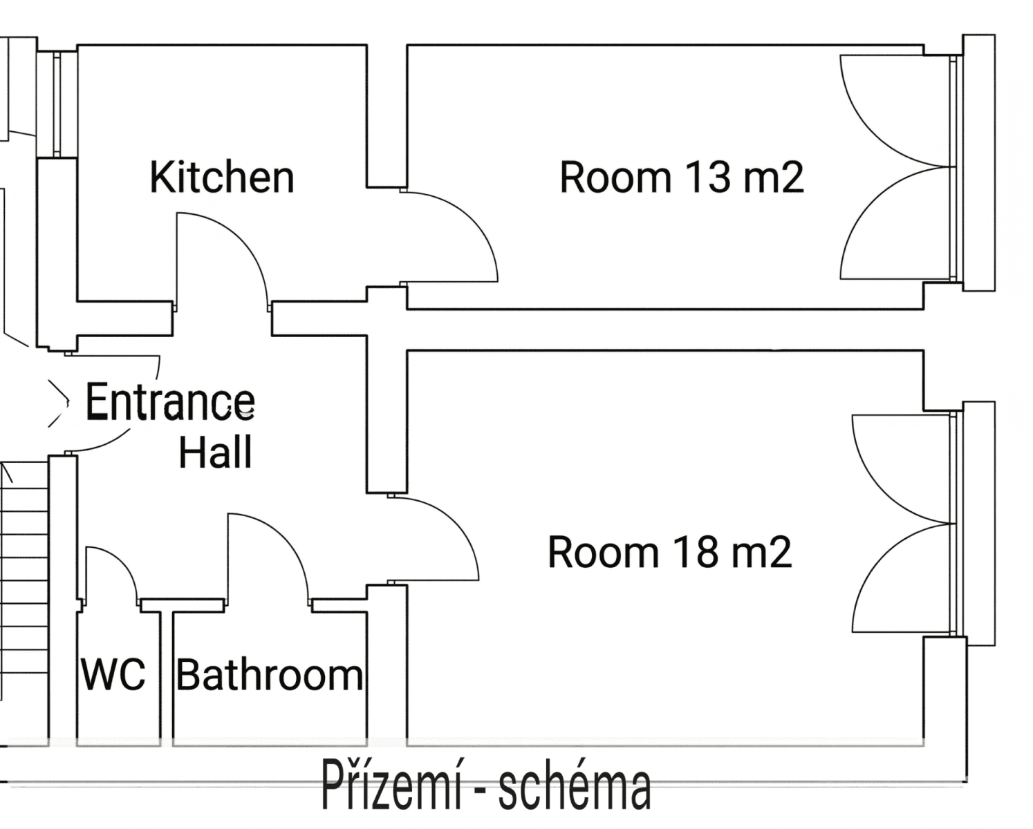 Pronájem bytu 3+1 45 m², Svitavská, Brno, Jihomoravský kraj Pronájem bytu 3+1 45 m², Svitavská, Brno, Jihomoravský kraj