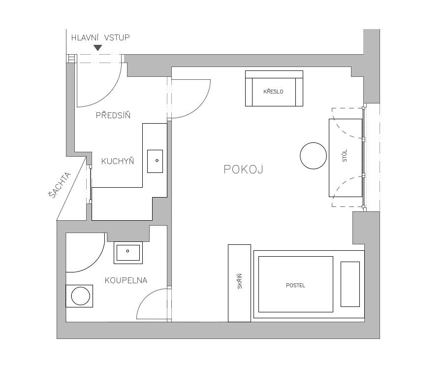 Pronájem bytu 1+1 24 m², Hálkova, Praha, Praha Pronájem bytu 1+1 24 m², Hálkova, Praha, Praha