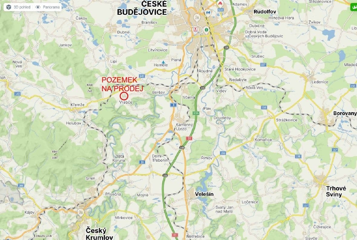 Prodej pozemku 1.400 m², Vrábče, Jihočeský kraj Prodej pozemku 1.400 m², Vrábče, Jihočeský kraj