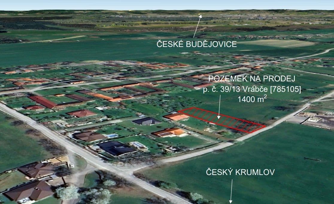 Prodej pozemku 1.400 m², Vrábče, Jihočeský kraj Prodej pozemku 1.400 m², Vrábče, Jihočeský kraj