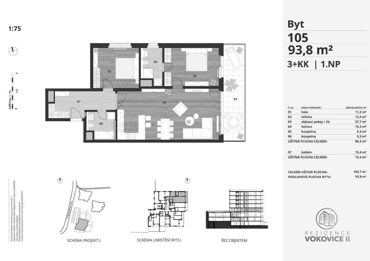 Pronájem bytu 3+kk 94 m², K Červenému vrchu, Praha, Praha Pronájem bytu 3+kk 94 m², K Červenému vrchu, Praha, Praha
