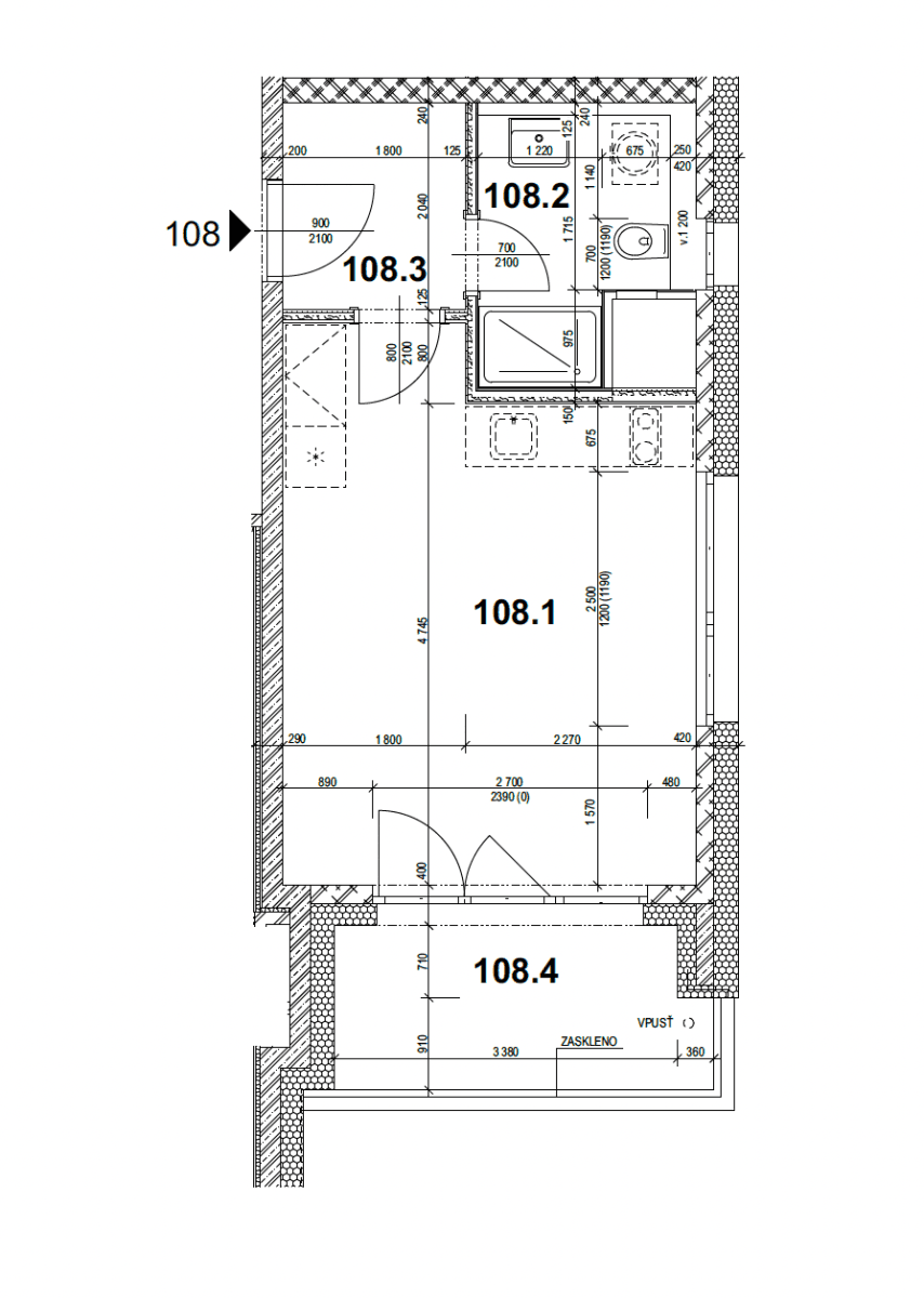 Pronájem bytu 1+kk 32 m², Bukačova, Praha, Praha Pronájem bytu 1+kk 32 m², Bukačova, Praha, Praha
