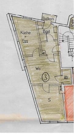 Pronájem bytu 2+1 55 m², Gerbergasse 31, Bad Kreuznach, Porýní-Falc Pronájem bytu 2+1 55 m², Gerbergasse 31, Bad Kreuznach, Porýní-Falc